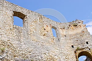 Walls of Spissky Hrad castle, Slovakia