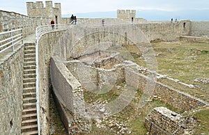 Walls surrounding the king Samuil fortress in Ohrid