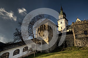 Walls surrounding the town castle photo