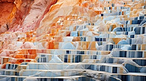 walls of sylvinite salt quarry photo