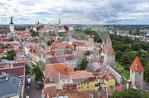 Walls and towers of old Tallinn, Estonia