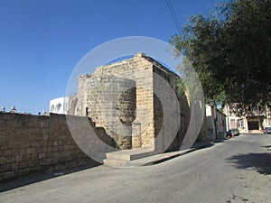 The walls of the Venetian fortress in the city of Fomagusta, northern Cyprus.