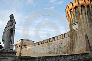 Walls of Villa Giustinian in Roncade in the province of Treviso in the Veneto (Italy)