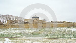 Walls and watchtower of Hermann castle in Narva