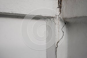 The walls were cracks from the subsidence can mean danger.