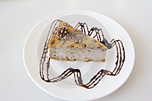 Walnut Cheesecake Slice