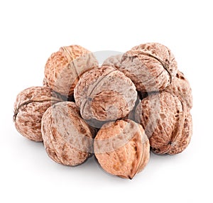 Walnut group isolated on a white