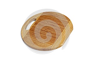 Walnut handmade wood cutting board isolated on a white