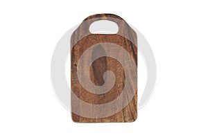 Walnut handmade wood cutting board isolated on a white