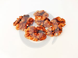 Walnut kernels nutfood a shelled stone nut fruit food whole raw dryfruit akhrot cerneaux de noix miolo de noz  photo