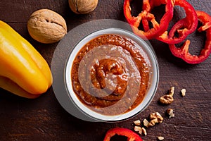 Walnut and roasted red pepper dip Muhammara