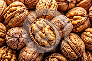 Walnut tree texture close up
