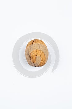 A walnut on white background