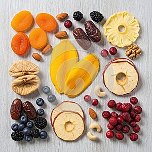 Walnuts add texture while fresh berries like blueberries raspberries