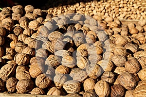 Walnuts and Almonds on a Greek Christmas Market stall