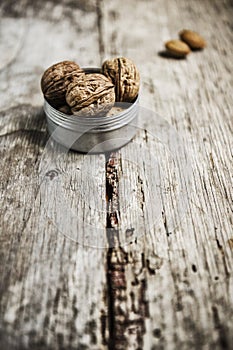 Walnuts and almonds photo