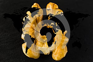 Walnuts - Walnuts in black background