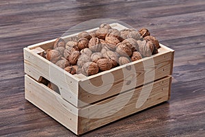 Walnuts in a chest