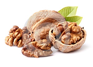 Walnuts in closeup