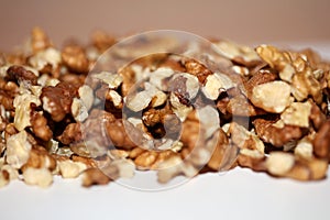 Walnuts dry fruit nuts macro background modern high quality prints family juglandaceae