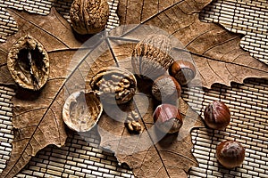 Walnuts and hazelnuts