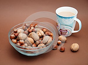 Walnuts and hazelnuts