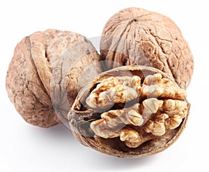 Walnuts isolated.