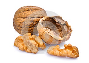 Walnuts isolated on white