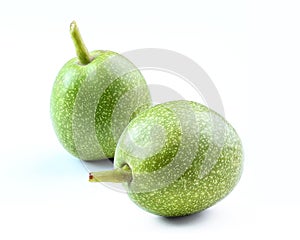 Walnuts isolated white background