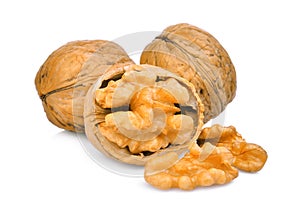 Walnuts isolated on white