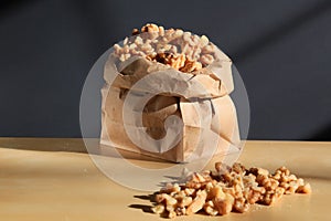 Walnuts in paper bag