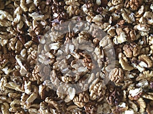 Walnuts pile