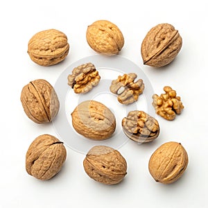 Walnuts on transparent background