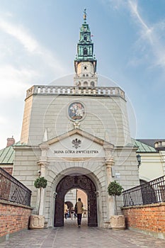 Walowa gate known also as Jagiellonska of Jasna Gora monastery at Czestochowa, Poland