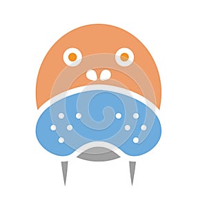 Walrus Isolated Vector icon that can be easily modified or edited photo