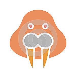 Walrus Isolated Vector icon that can be easily modified or edited photo