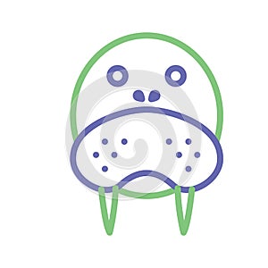 Walrus Isolated Vector icon that can be easily modified or edited photo