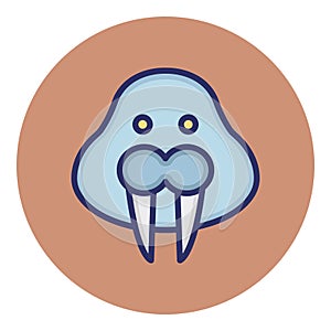 Walrus  Isolated Vector Icon which can be easily modified or edited as you want photo