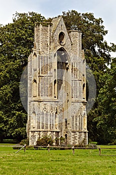 Walsingham Abbey priory`s East Window ruins