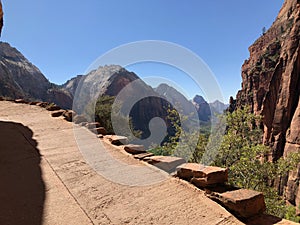 Walters wiggles to Angels Landing, zion national park, utah