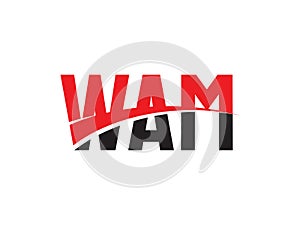 WAM Letter Initial Logo Design Vector Illustration