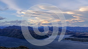 Wanaka View from Roys`s Peak, New Zealand