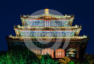 Wanchun Pavilion at Jingshan Park Prospect Hill in Beijing, China