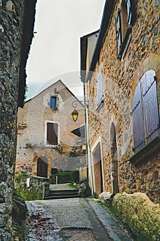 Picturesque Pathways: Exploring the Quaint Streetscapes of Old French Villages. photo
