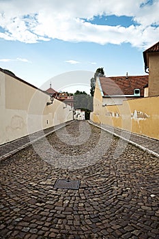 Wandering around the medieval town empty streets