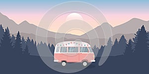 wanderlust camping adventure in the wilderness with camper van