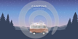 wanderlust camping adventure in the wilderness with camper van