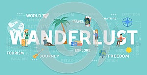 Wanderlust concept illustration. photo