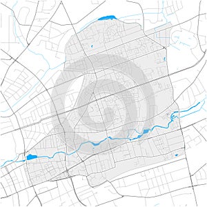 Wandsbek, Hamburg, Deutschland high detail vector map