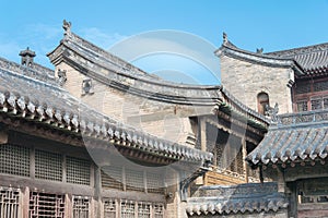 Wang Family Courtyard. a famous historic site in Lingshi, Jinzhong, Shanxi, China.